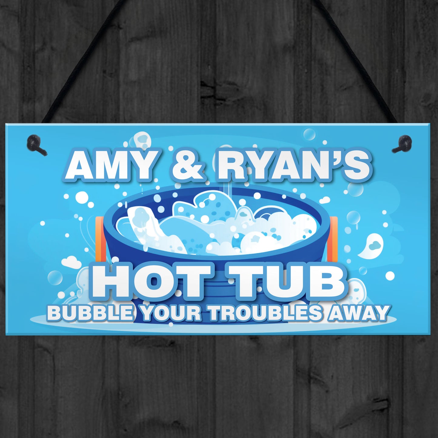 Personalised Hot Tub Signs and Plaques Garden Pool Hanging Sign