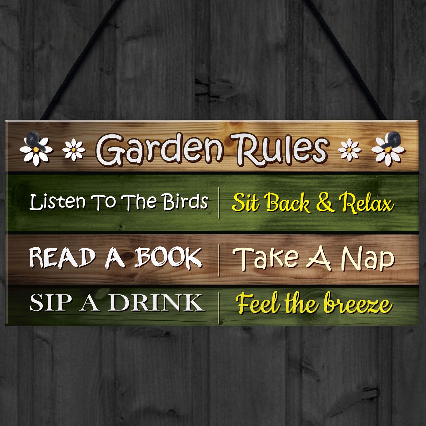 Garden Rules Sign Outdoor Garden Shed Plaques Funny Outdoors