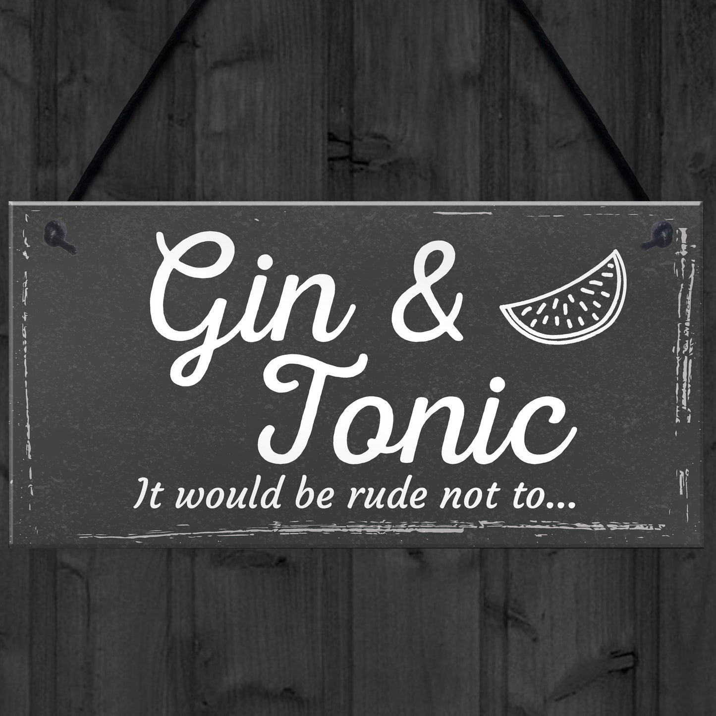 Gifts For Women Gin & Tonic Plaque Novelty Garden Alcohol Pub