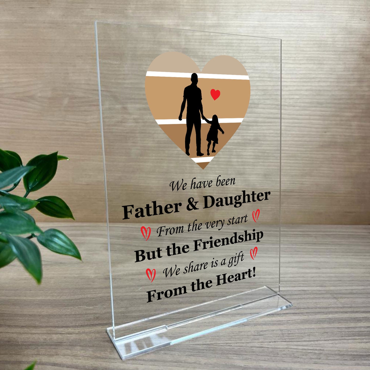 Father And Daughter Acrylic Plaque Fathers Day Gift For Dad