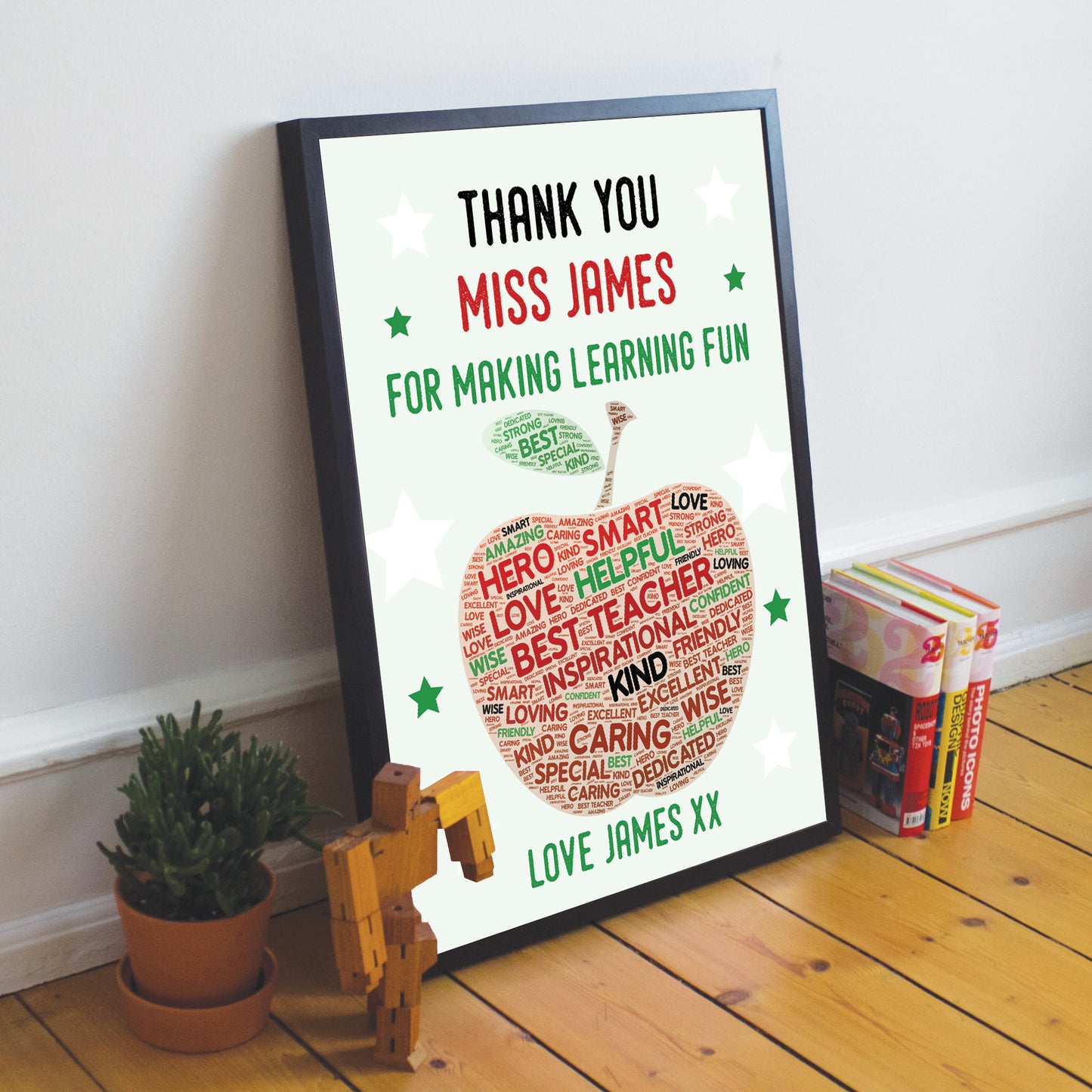 Personalised Teacher Gifts Framed Print Nursery Thank You Gifts