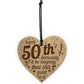 Funny 50th Birthday Card Engraved Heart 50th Birthday Gifts