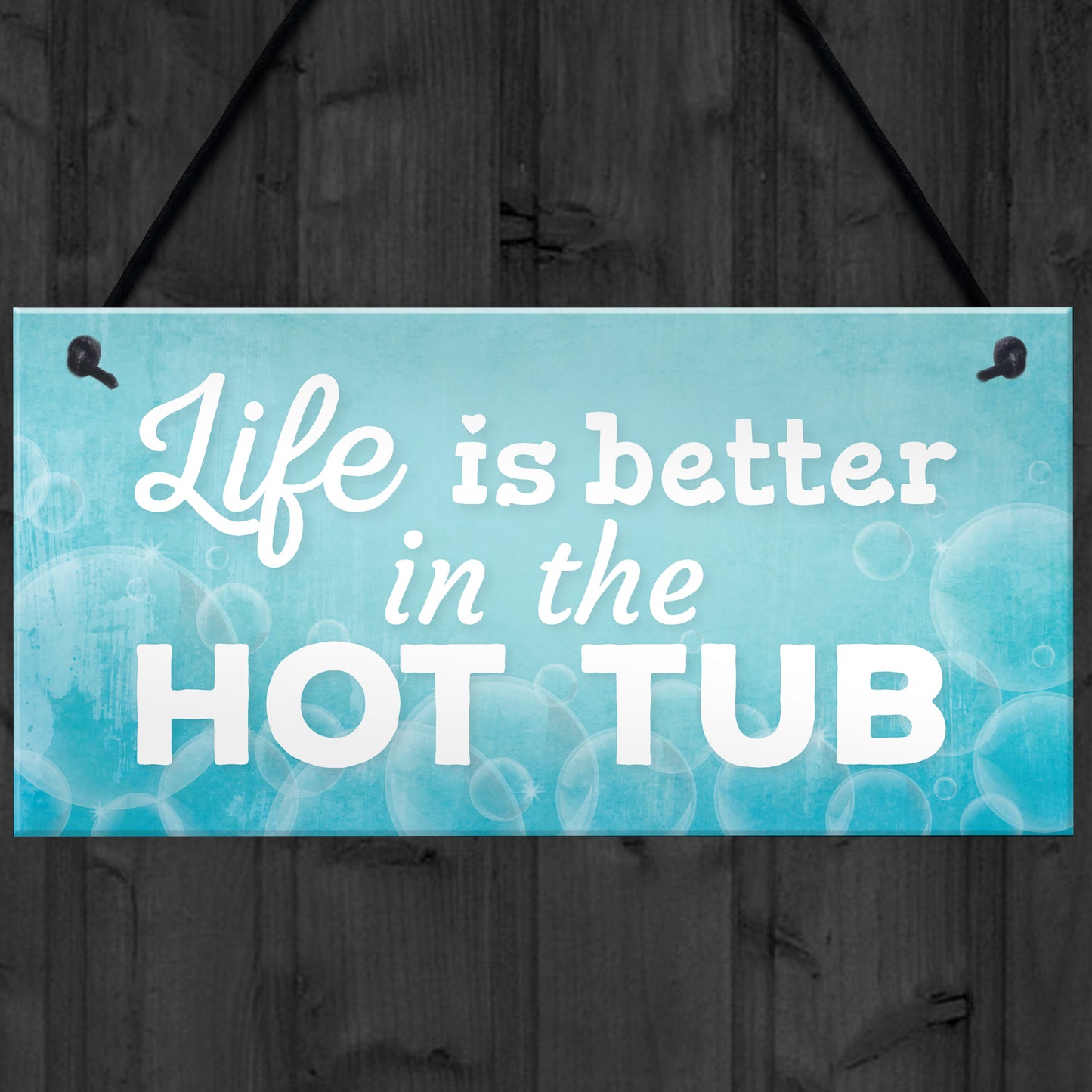 Novelty Hot Tub Sign Garden Hanging Wall Outdoor Plaque Jacuzzi