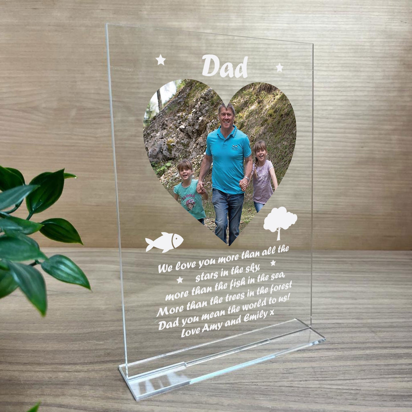 Personalised Fathers Day Gift Photo Plaque Dad Gift For Birthday