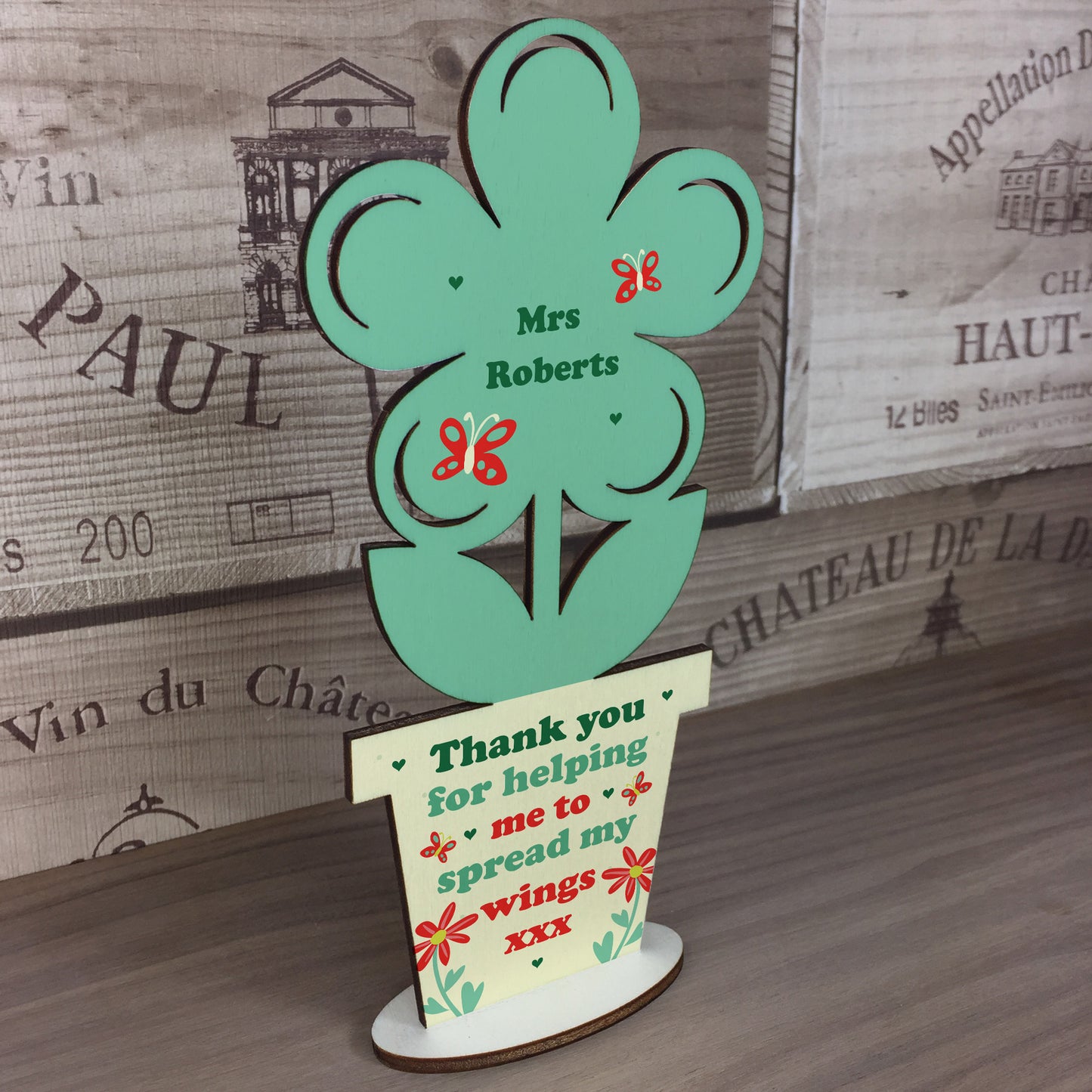 Thank You Wooden Flower For Your Teacher Teaching Assistant