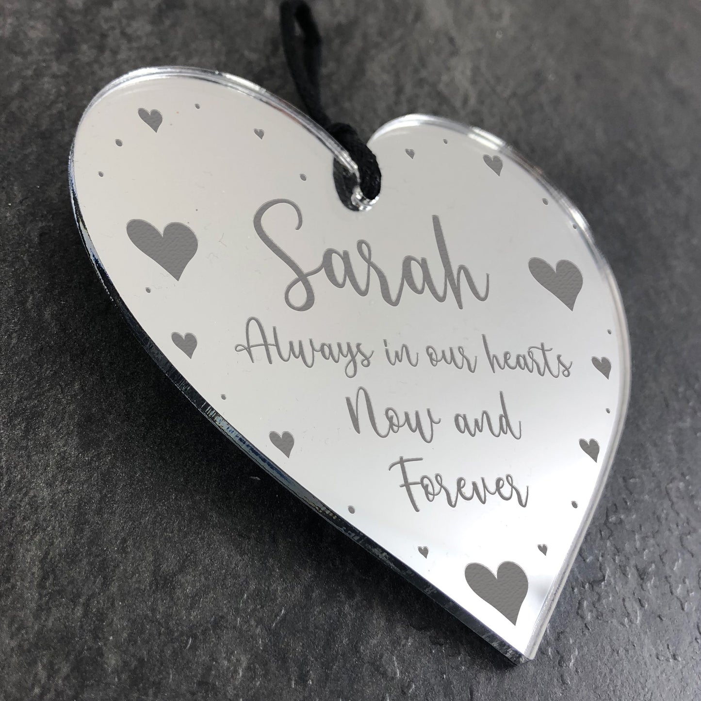 Personalised Memorial Mirror Bauble Gift For Lost Loved One