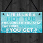 Life Is Like A Hot Tub Funny Birthday Gift Hanging Garden Sign