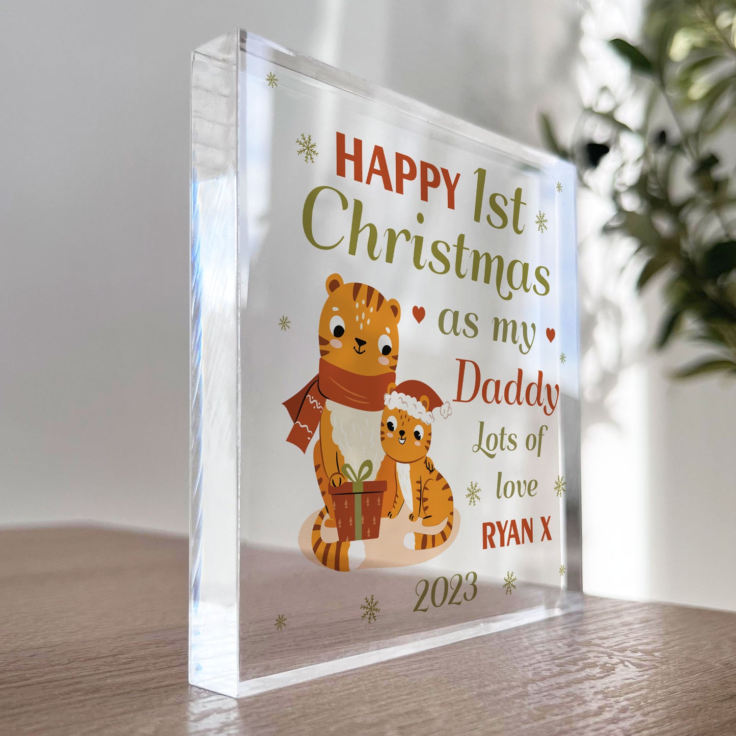 1st Christmas As My Daddy Gift Personalised Plaque Gift Daddy