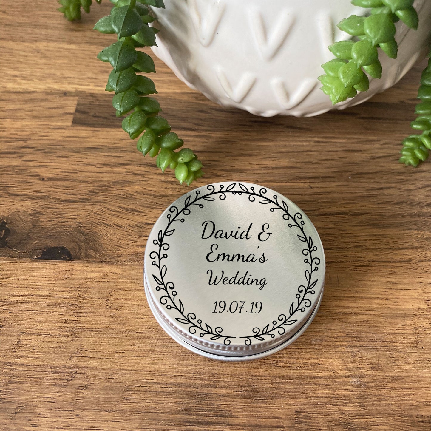 Personalised Wedding Gifts Novelty Metal Tin Wedding Favours