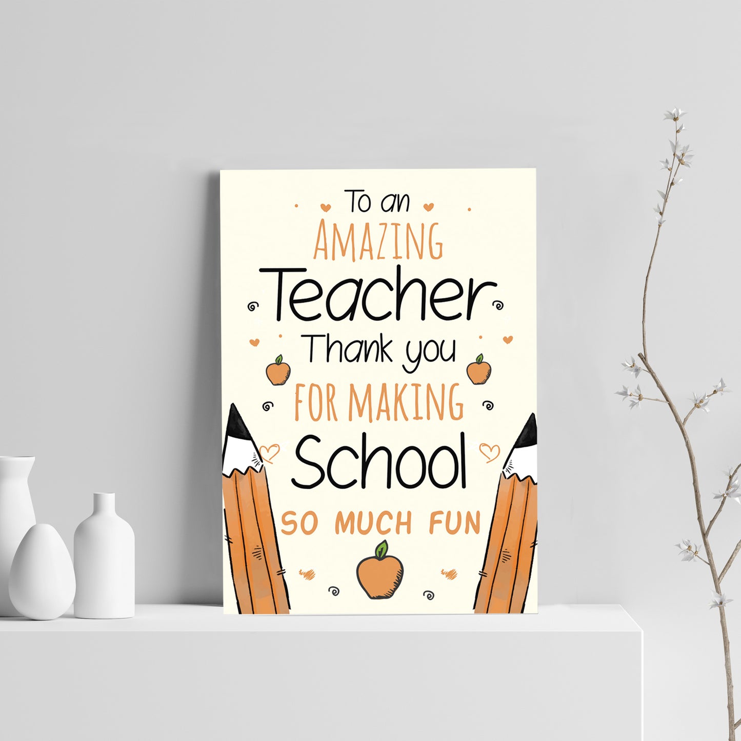 Teacher Thank You Picture Print Gift Nursery Leaving Present