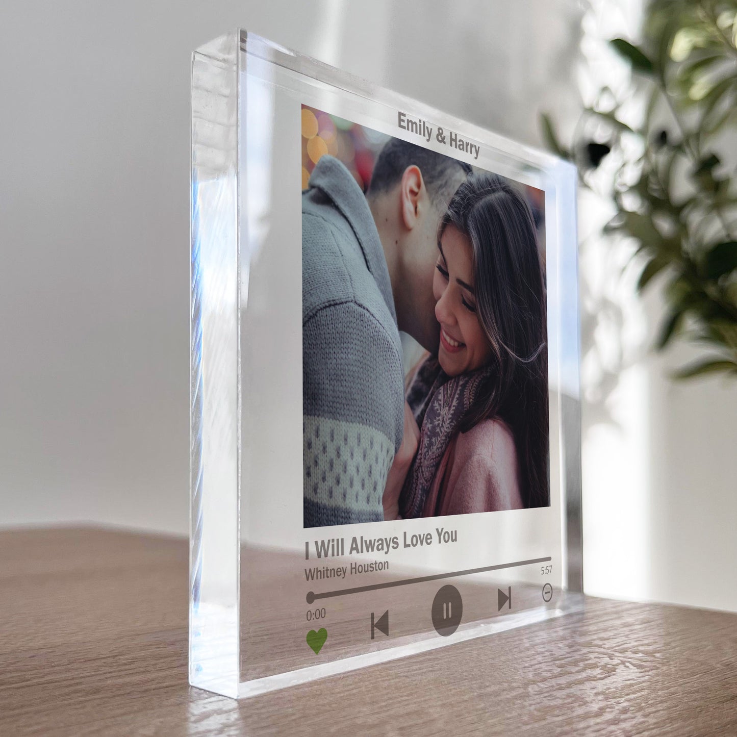 Customisable Free Standing Acrylic Block Plaque Personalised