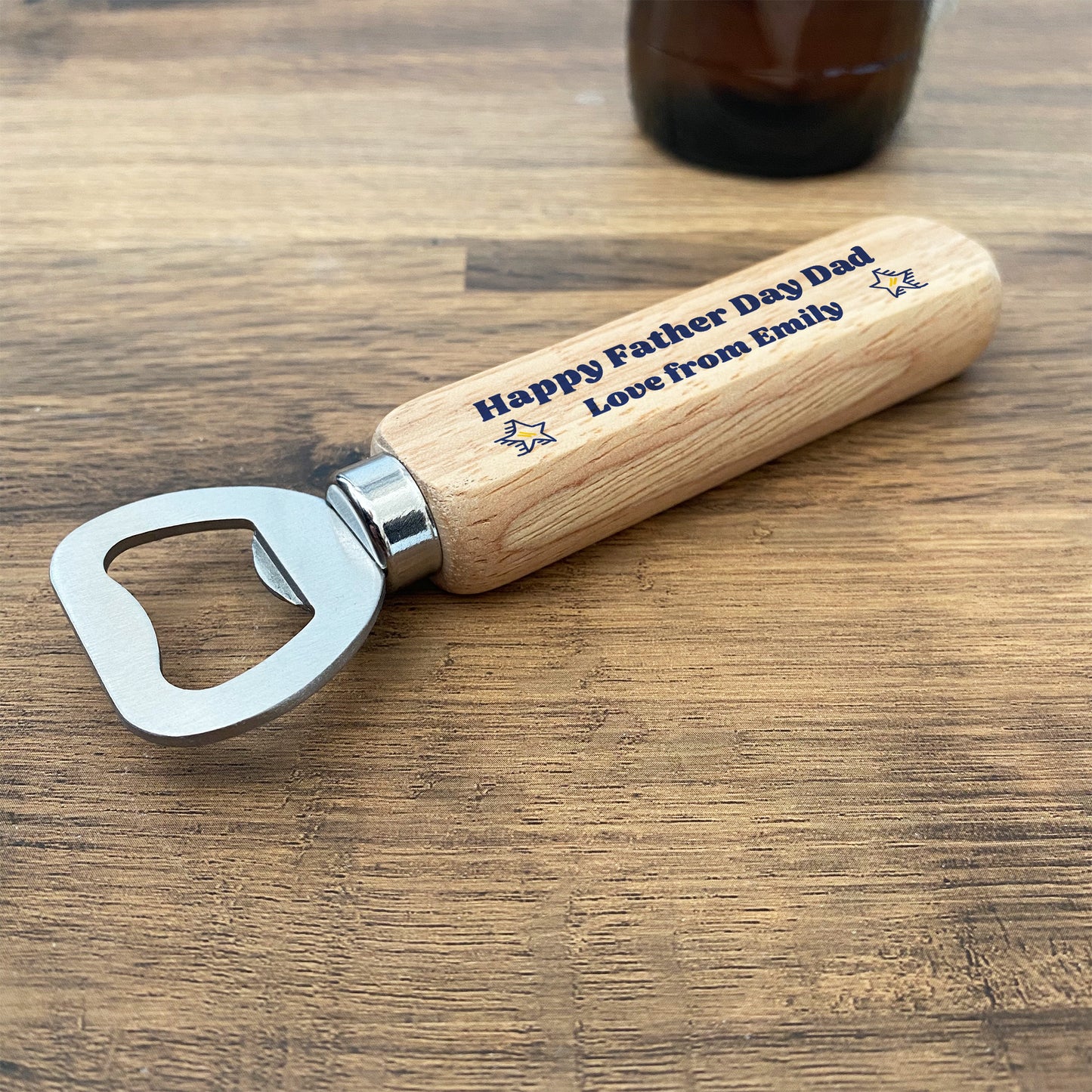 Personalised Fathers Day Gift For Dad Bottle Opener Thank You