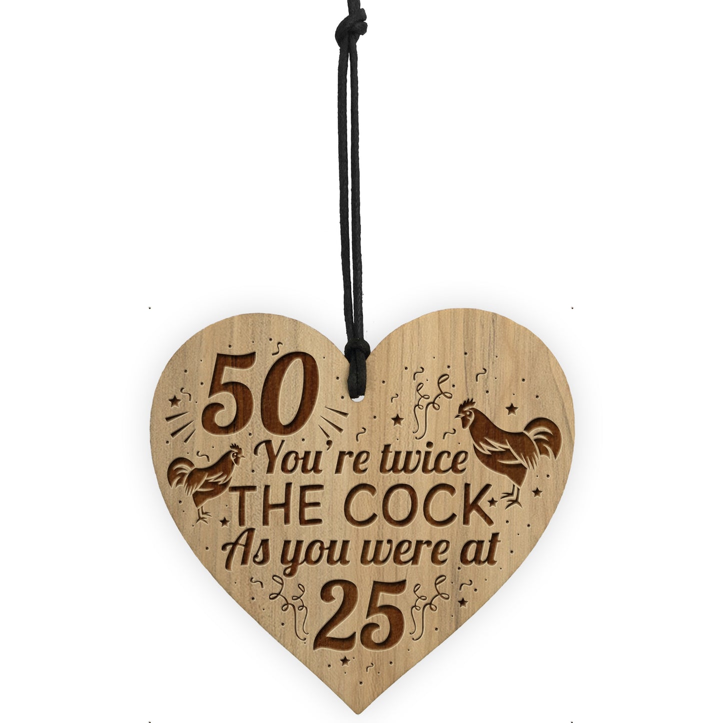 Funny 50th Birthday Gift For Dad Uncle Brother Engraved Heart