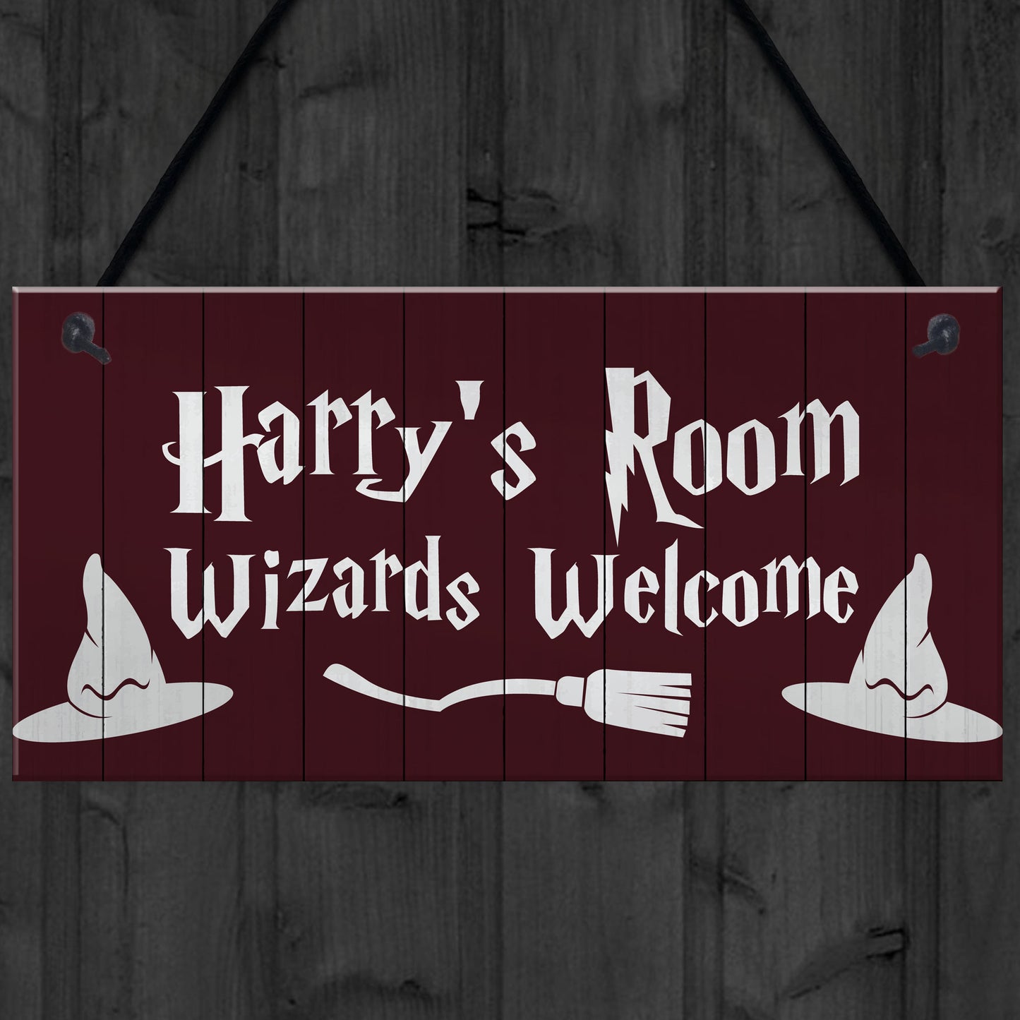 PERSONALISED Bedroom Sign Wizards Welcome Wizard Theme