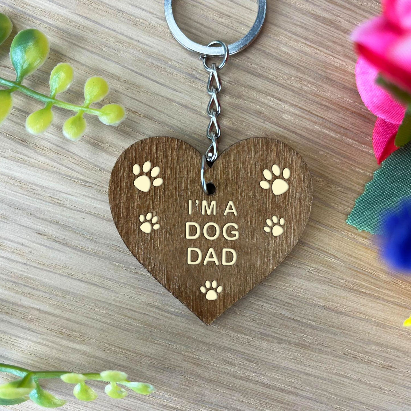 Funny IM A DOG DAD Gift Fathers Day Gift From The Dog Keyring