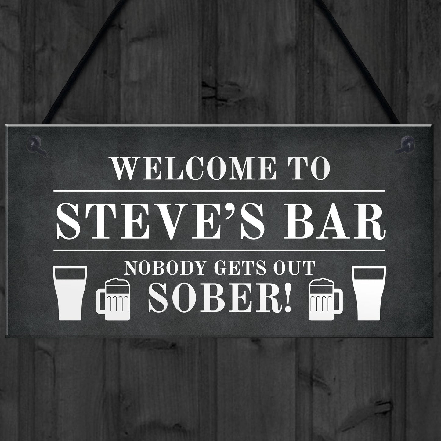 FUNNY PERSONALISED Bar Sign Home Pub Sign Man Cave Plaque