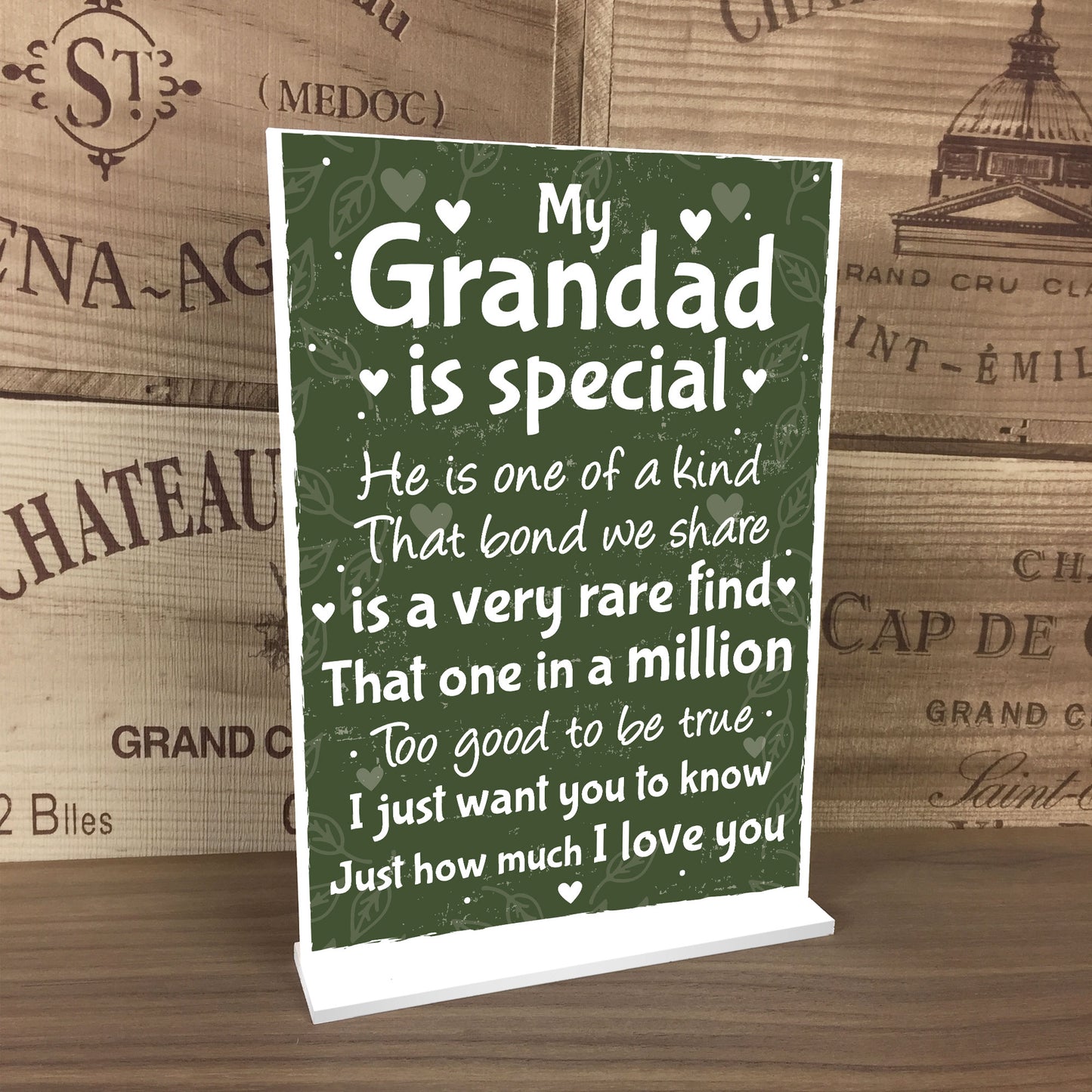 Grandad Christmas Birthday Gift For Grandparents Standing Plaque