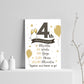 4th Wedding Anniversary Gift Print Mr & Mrs Anniversary Gifts