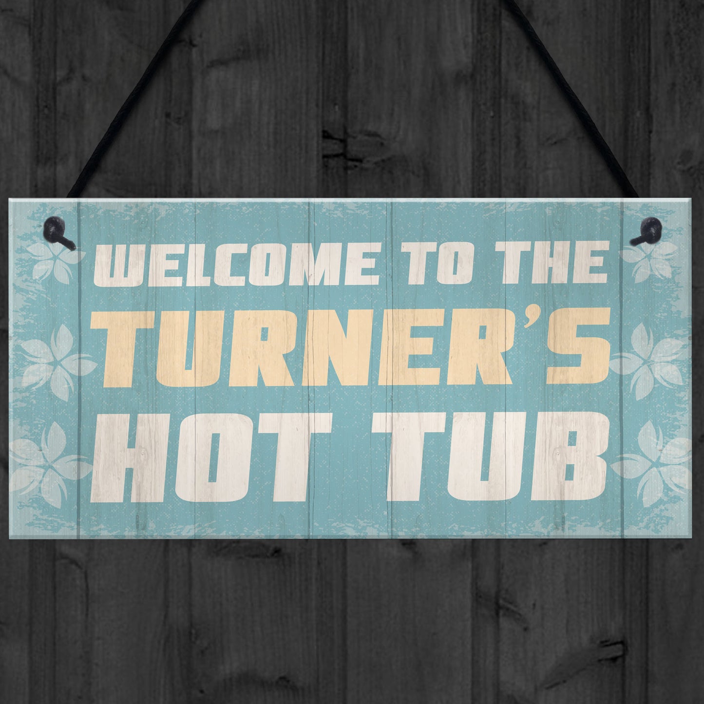 Personalised Family Hot Tub Sign Home Decor Garden Signs