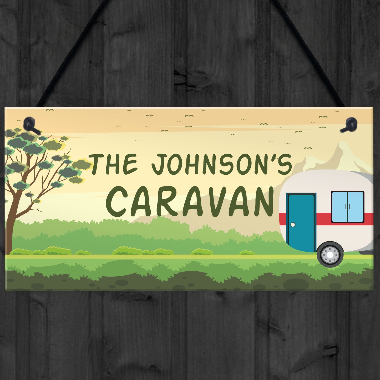 Personalised Caravan Motorhome Accessories Novelty Hanging Sign