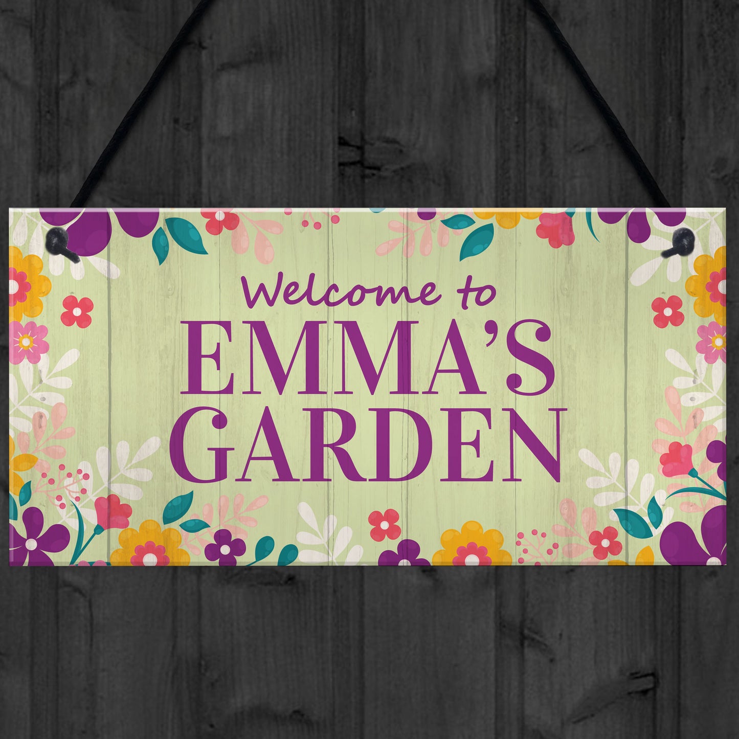 Personalised Garden Welcome Sign Hanging Summer House