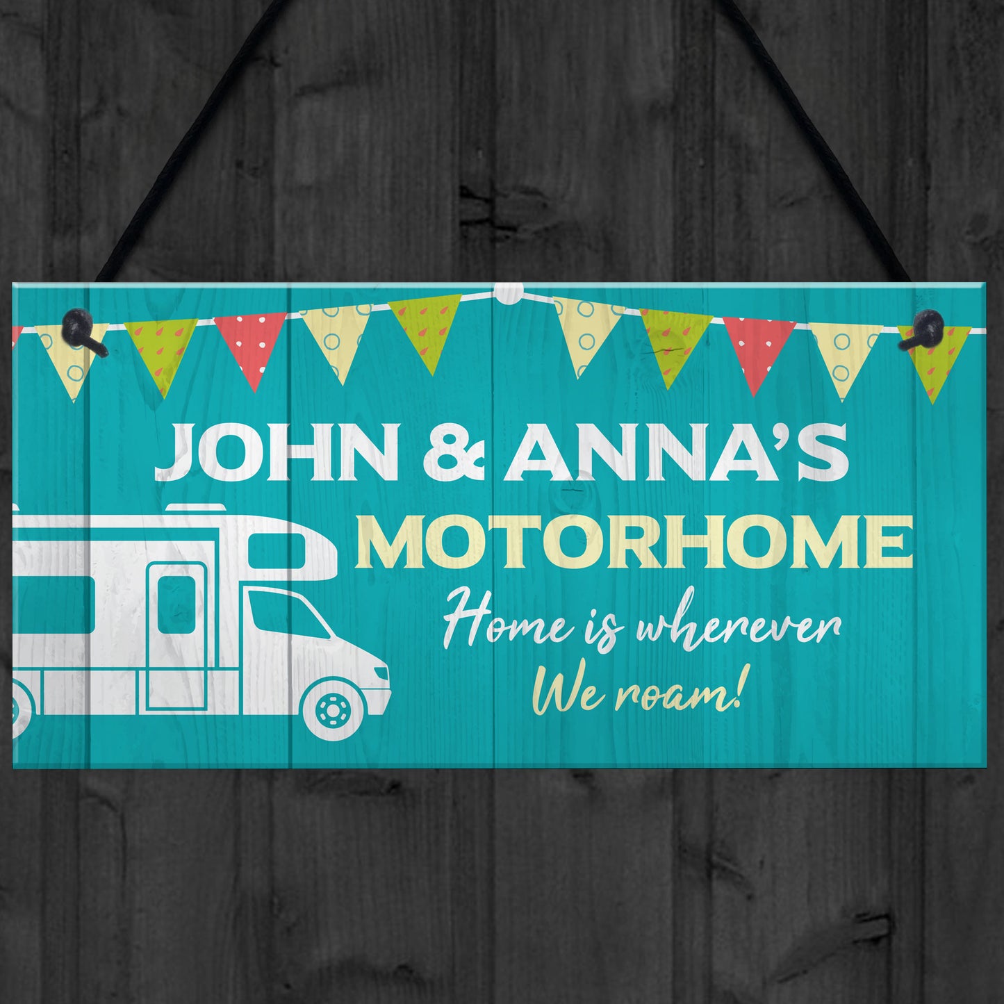 Personalised Motorhome Sign Bunting Motorhome Accessories