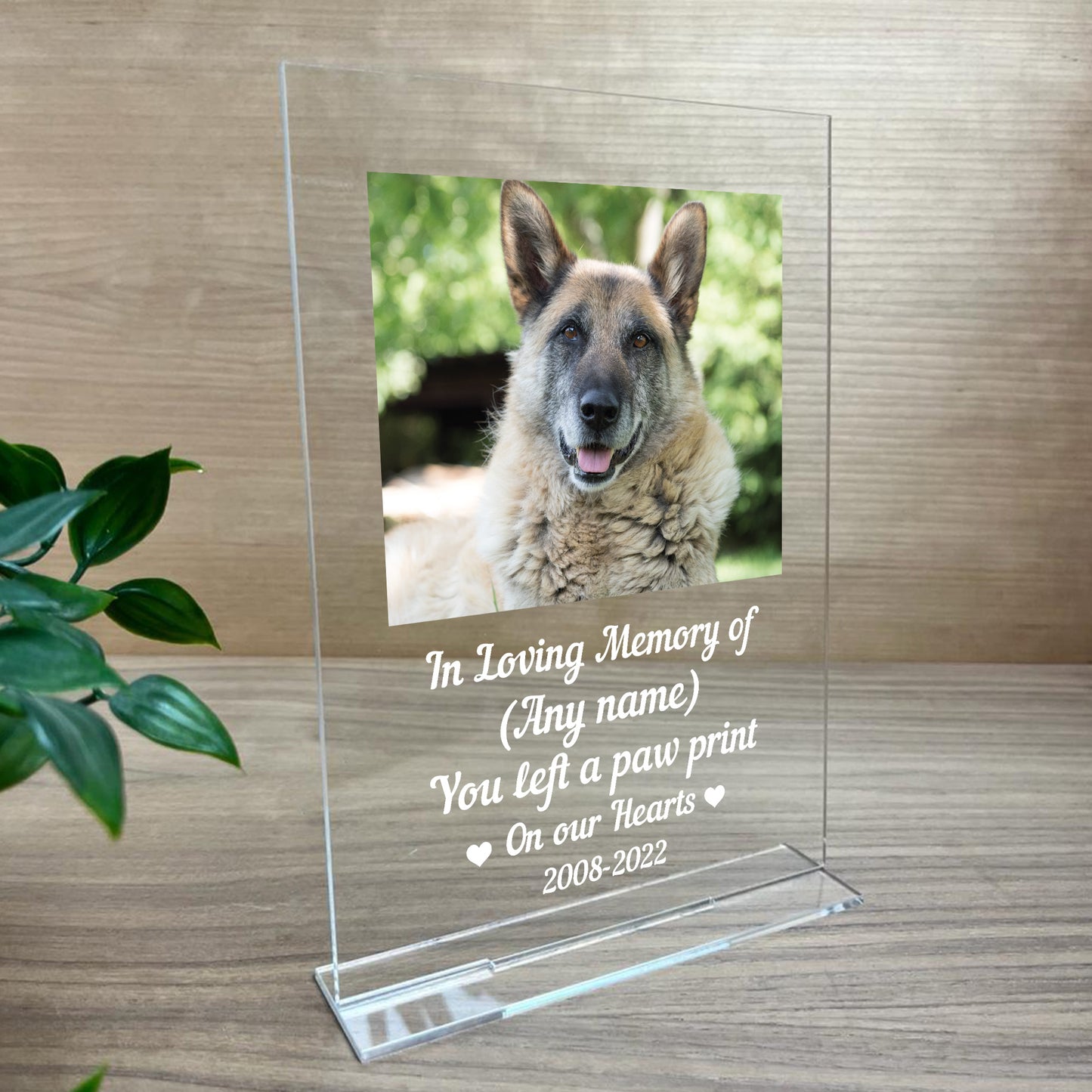 Personalised Memorial Gift Plaque For Dog Cat Pet Rememberance