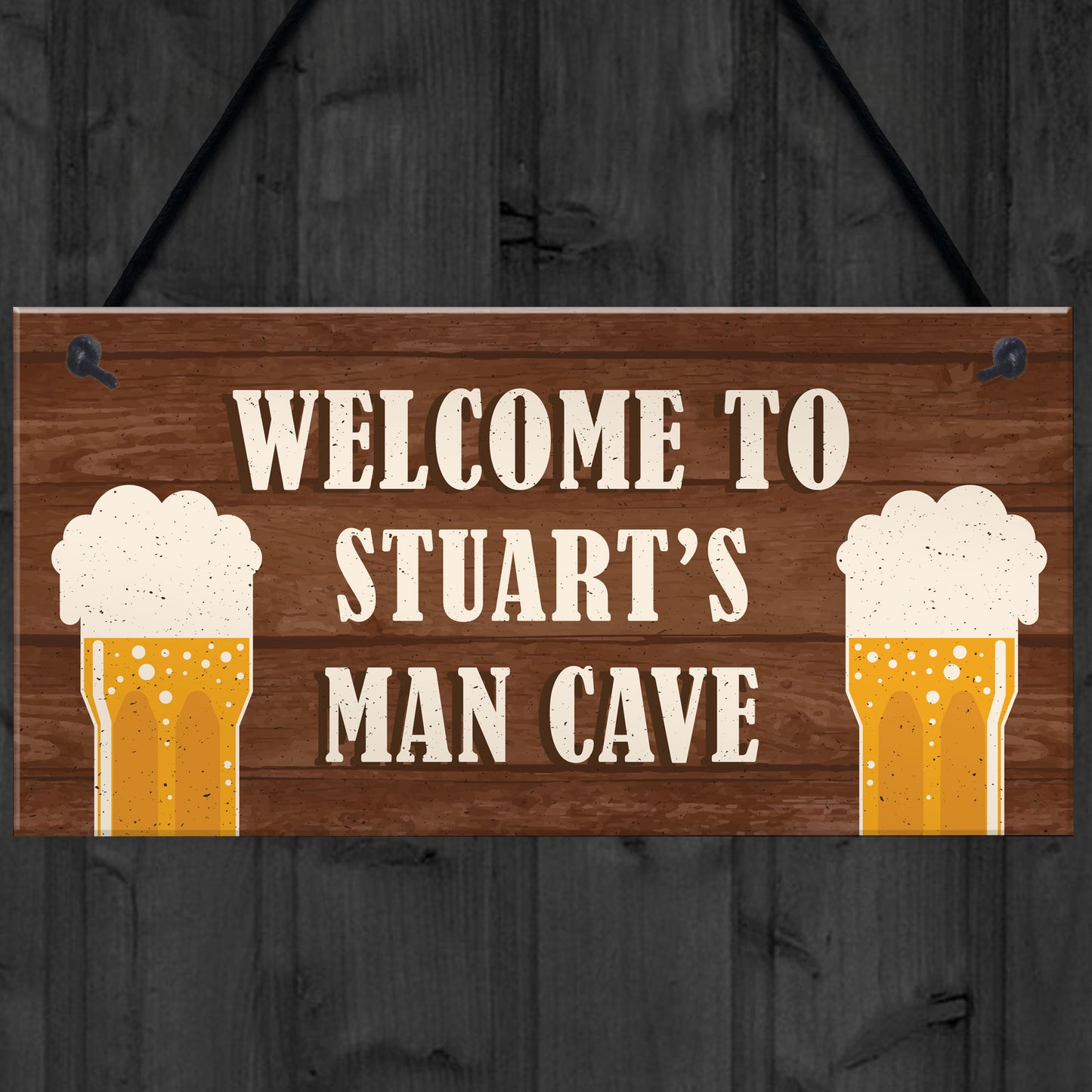 Personalised Man Cave Signs Novelty Man Cave Decor Birthday Gift