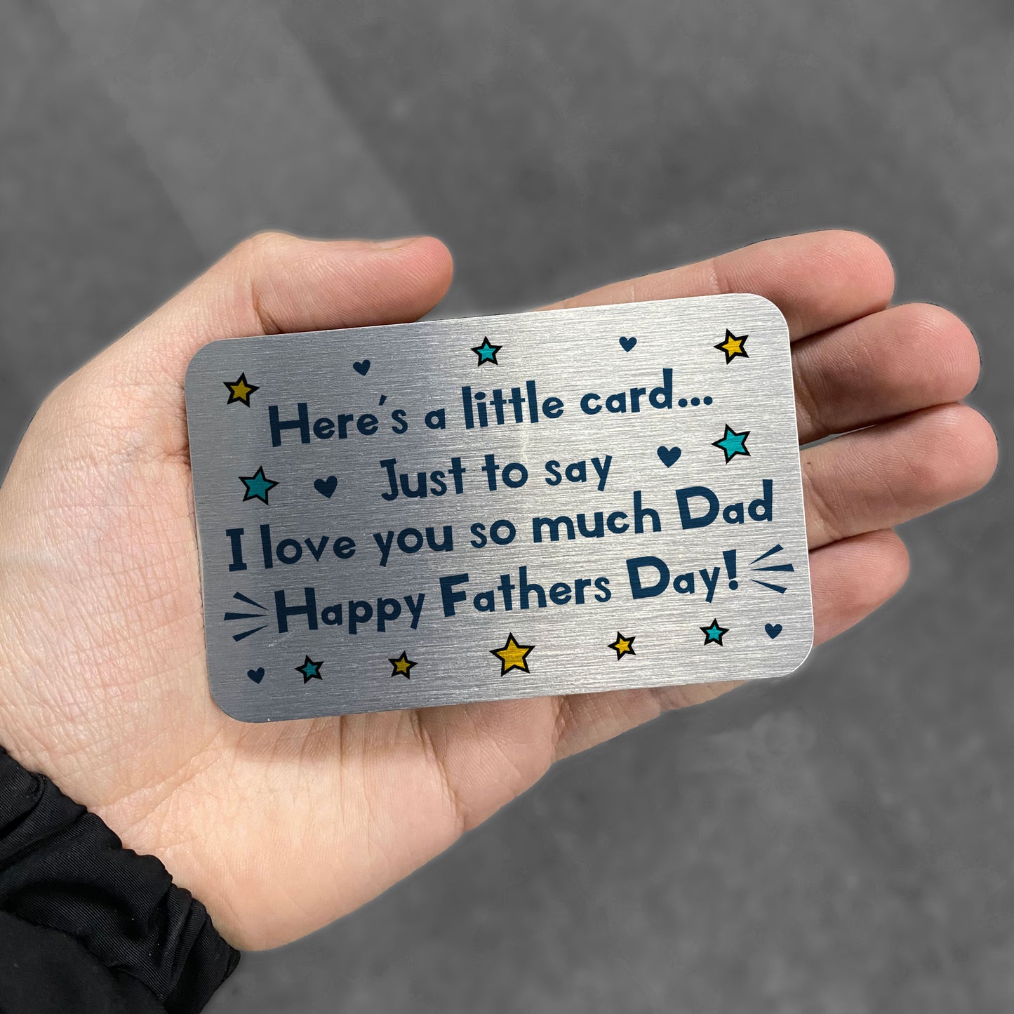 Fathers Day Gift For Dad From Daughter Son Metal Wallet Insert