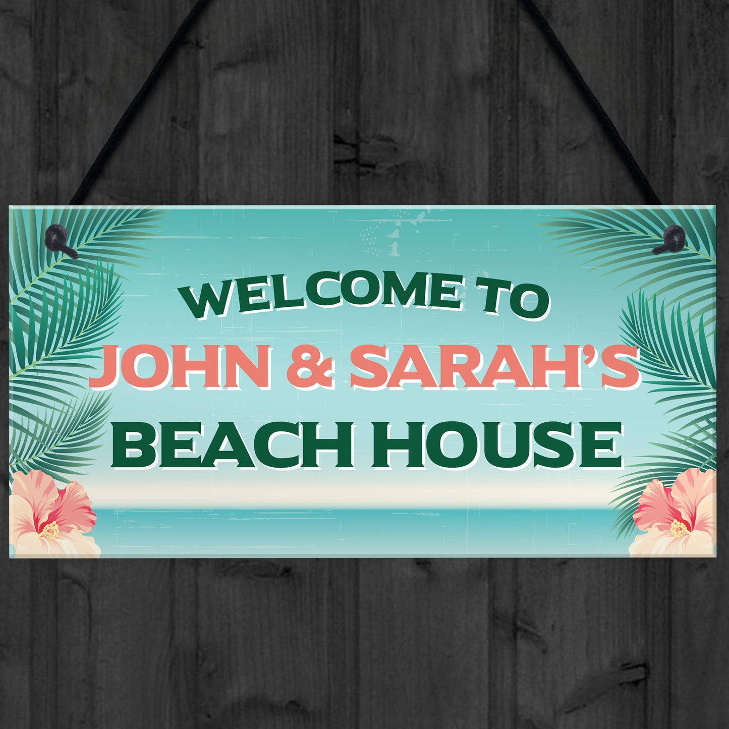 Personalised Beach House Hut Shed Sign Seaside Home Decor Gift