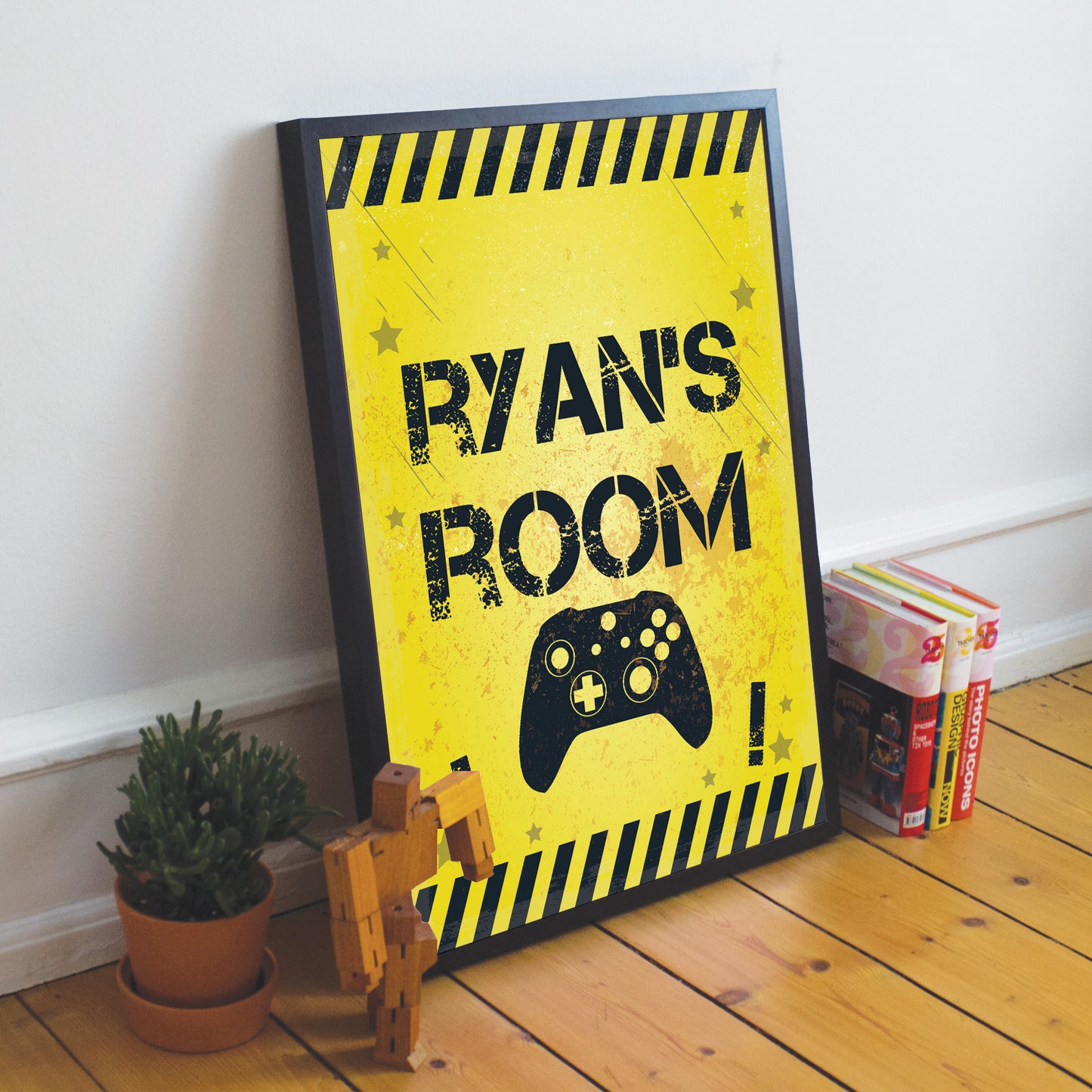 Personalised Bedroom Sign Print For Wall Boys Bedroom Decor Xbox