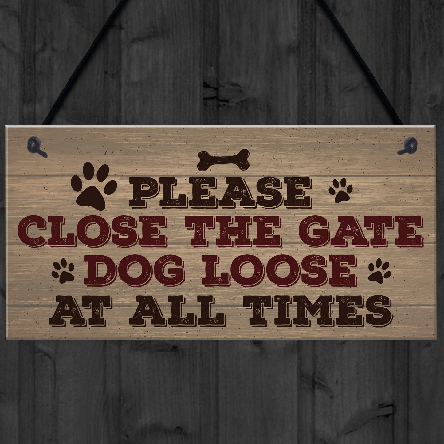 Please Close The Gate Hanging Plaque Security Garden Fence Sign