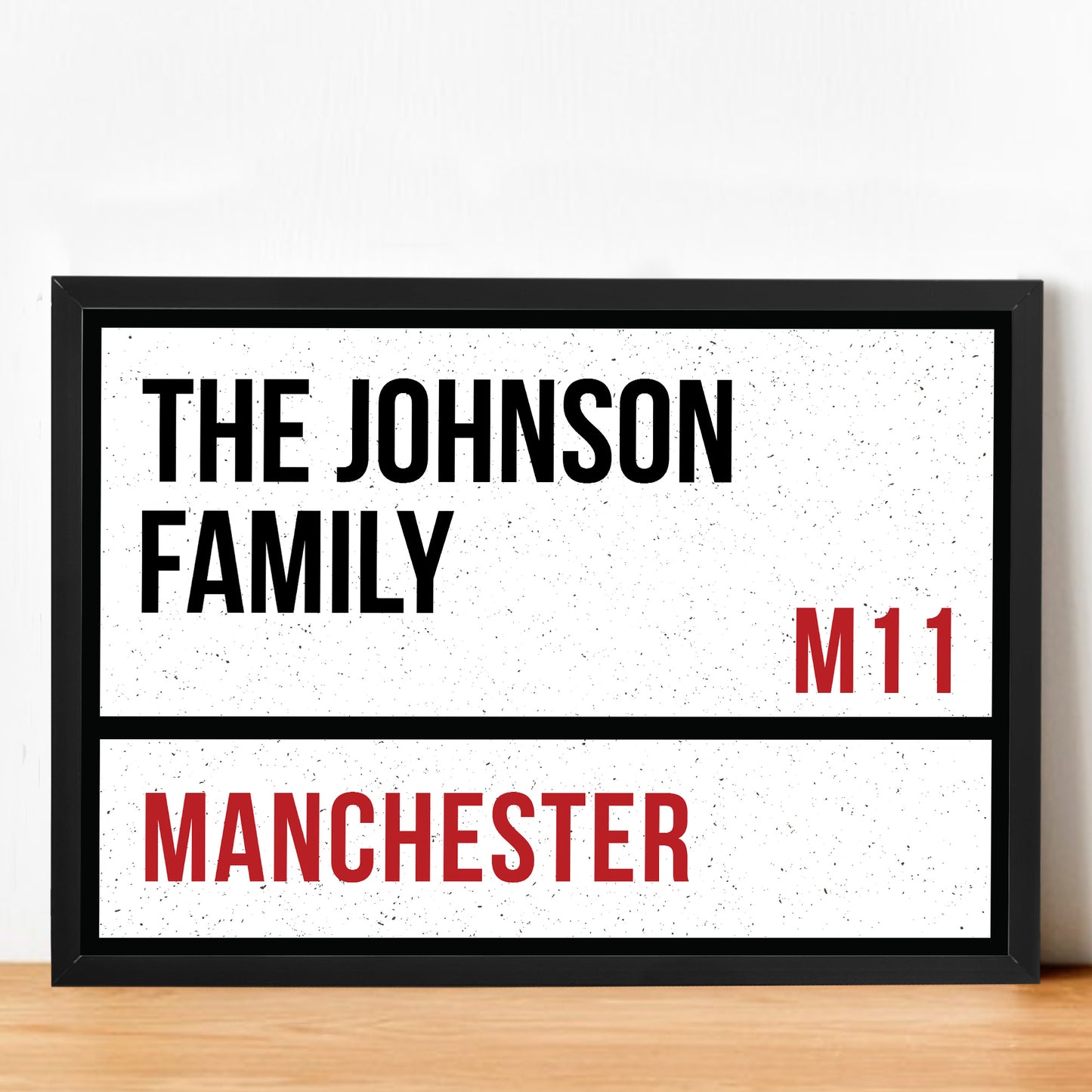 Personalised Family Name Plaque London Street Sign Framed Gift