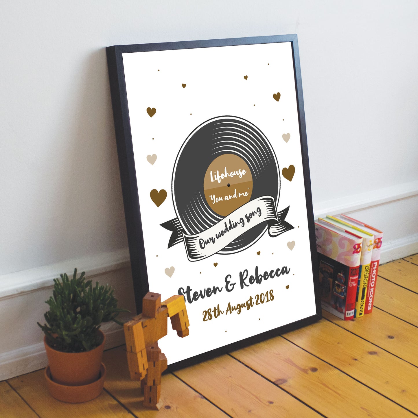 1st 5th 10th 25th 50th Wedding Anniversary Wedding Song Frame