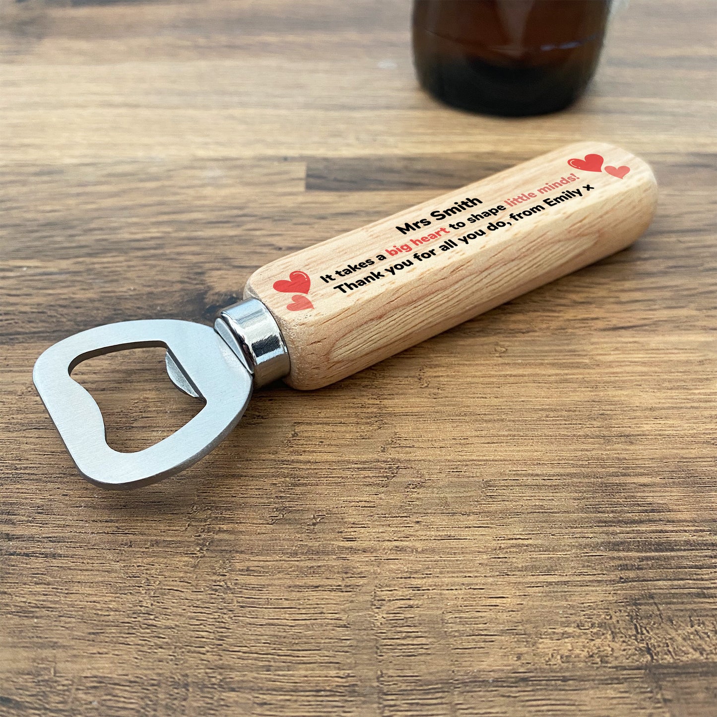 Personalised Gift For Teacher Christmas Bottle Opener Thank You