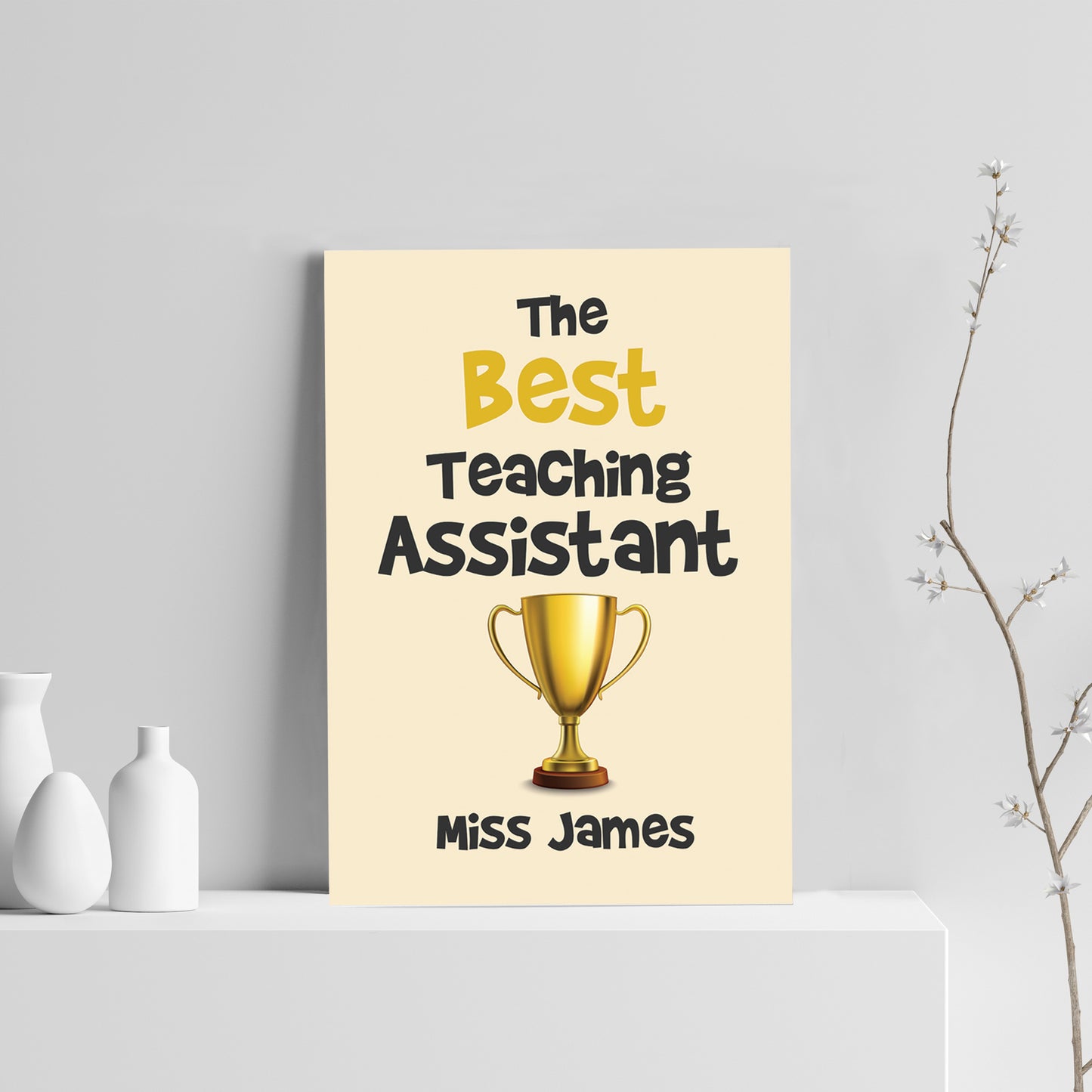 Best Teaching Assistant Print Personalised Gift For Assistant