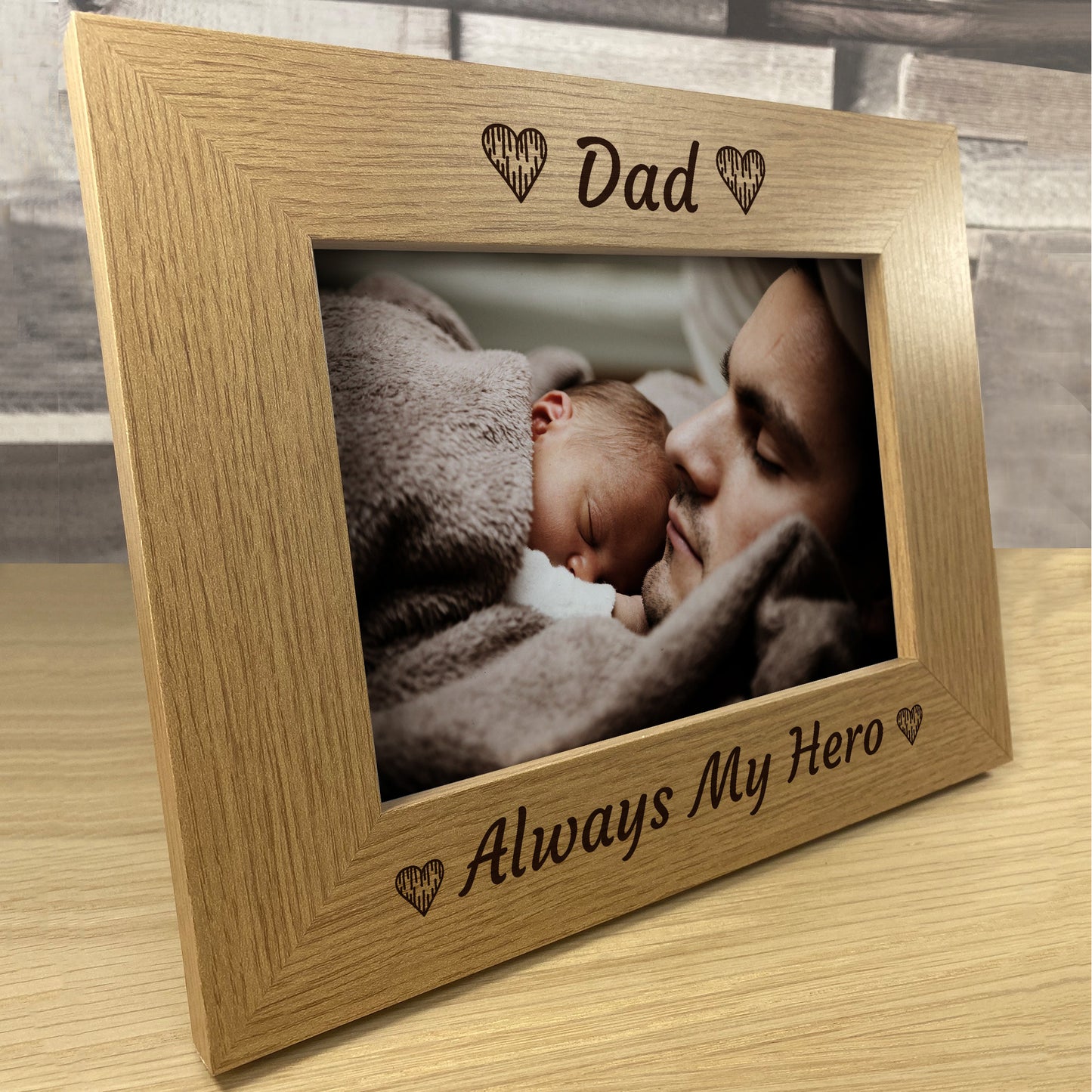 Fathers Day Gift For Dad Novelty Wooden Photo Frame Birthday