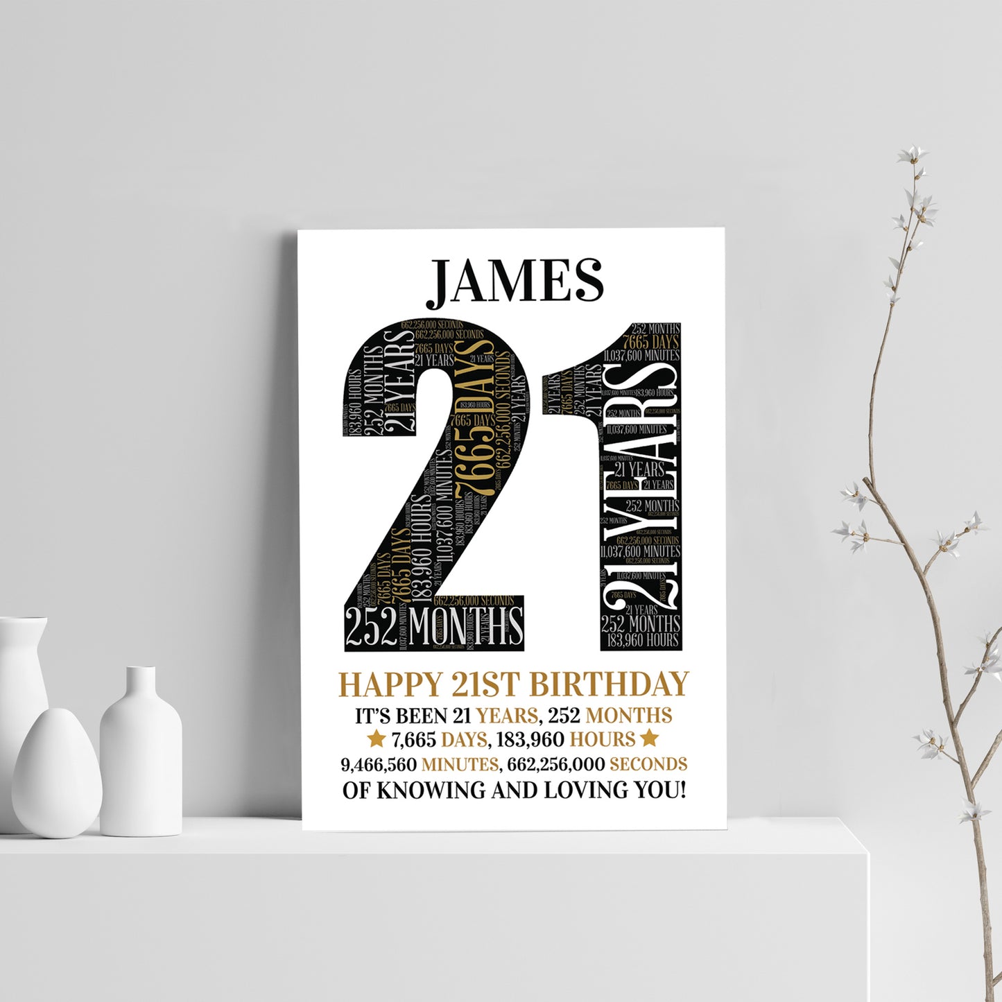 Personalised 21st Birthday Gift For Her 21st Birthday Present