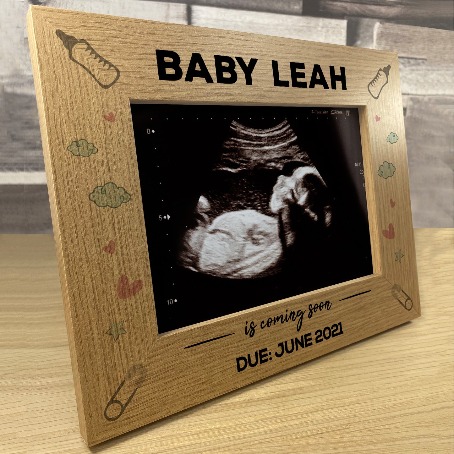 Personalised New Baby Scan Photo Frame Baby Shower Gift