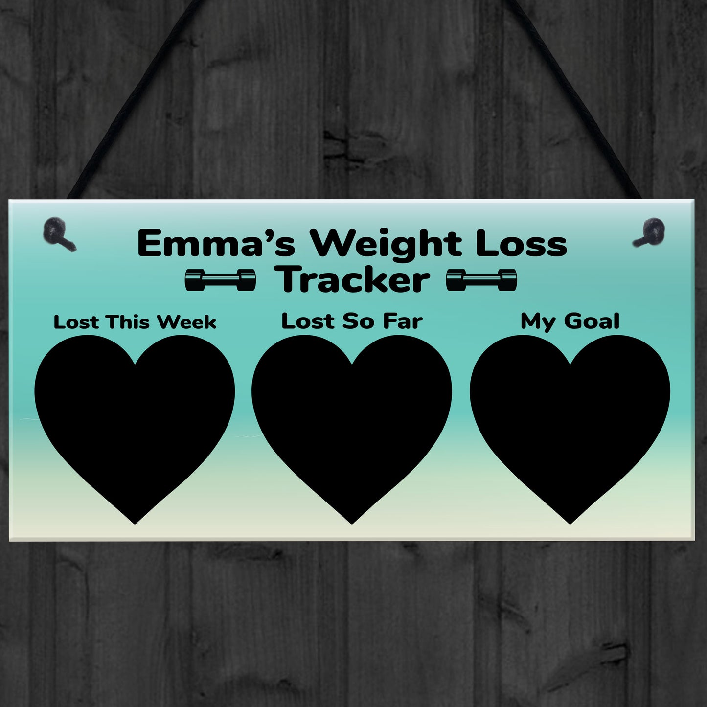 PERSONALISED Weight Loss Tracker Journey Sign Diet Slimming