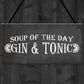 Gin & Tonic Garden Home Bar Pub Plaque Funny Alcohol Sign Gift