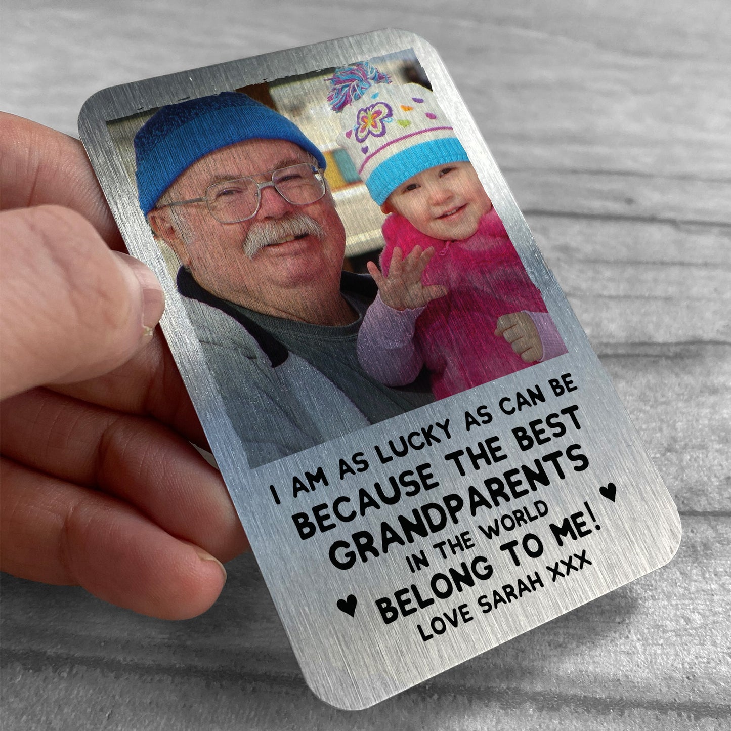 Best Grandparent Gift Personalised Photo Wallet Card Thank You