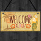 Tiki Bar Welcome Hanging Wall Plaque Garden Home Bar Sign