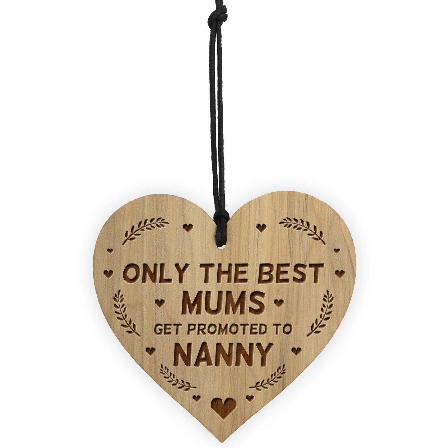 Mum Nanny Gifts Engraved Wood Heart Gift For Birthday Pregnancy