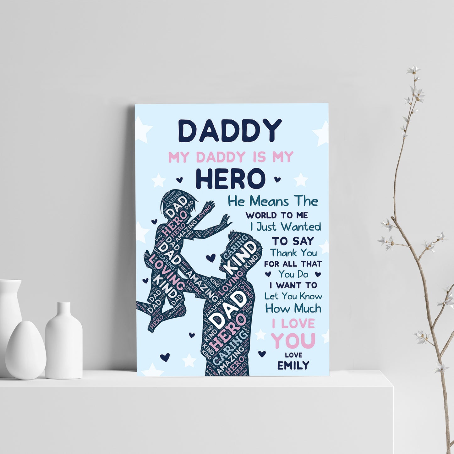 PERSONALISED Daddy Dad Grandad Fathers Day Gifts from Daughter