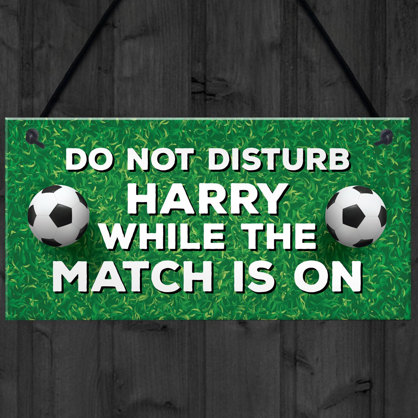 Football Sign For Bedroom Man Cave Door Wall Sign Personalised