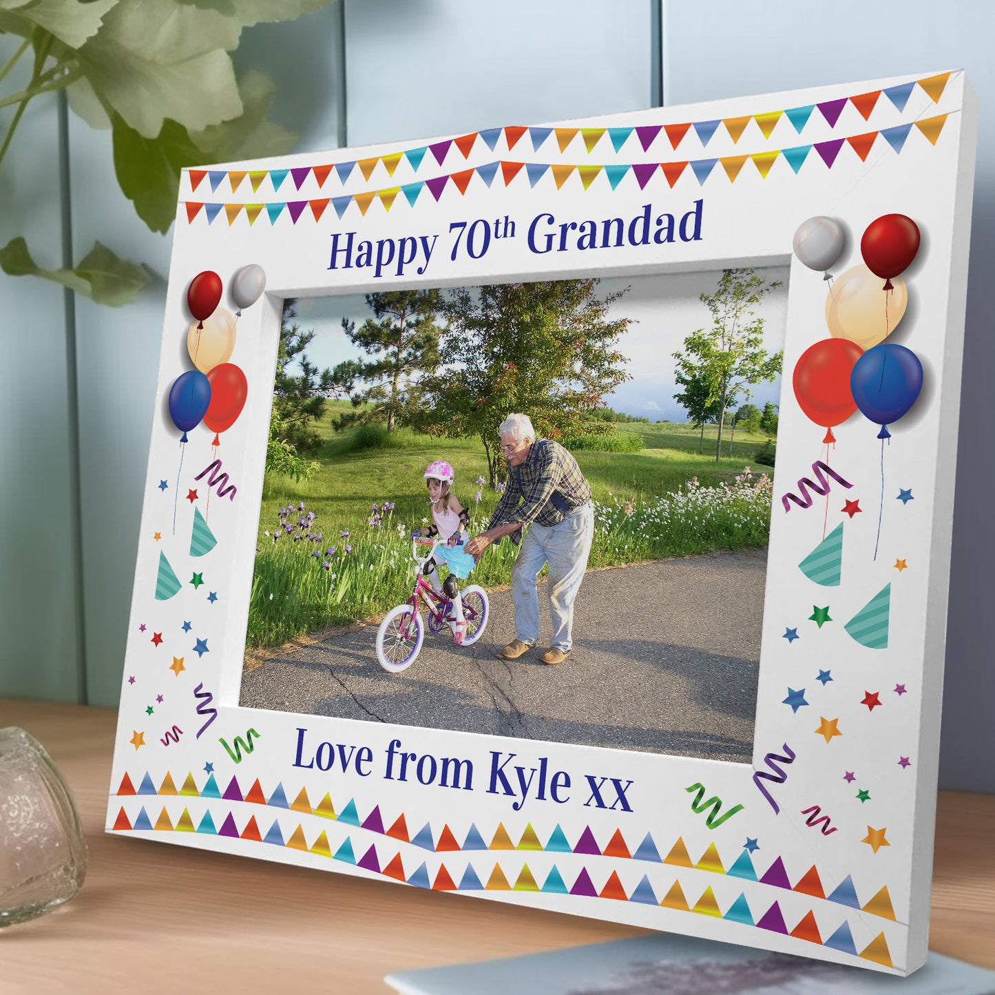 Grandad Gift For Birthday Wood Photo Frame 50th 60th 70th 80th