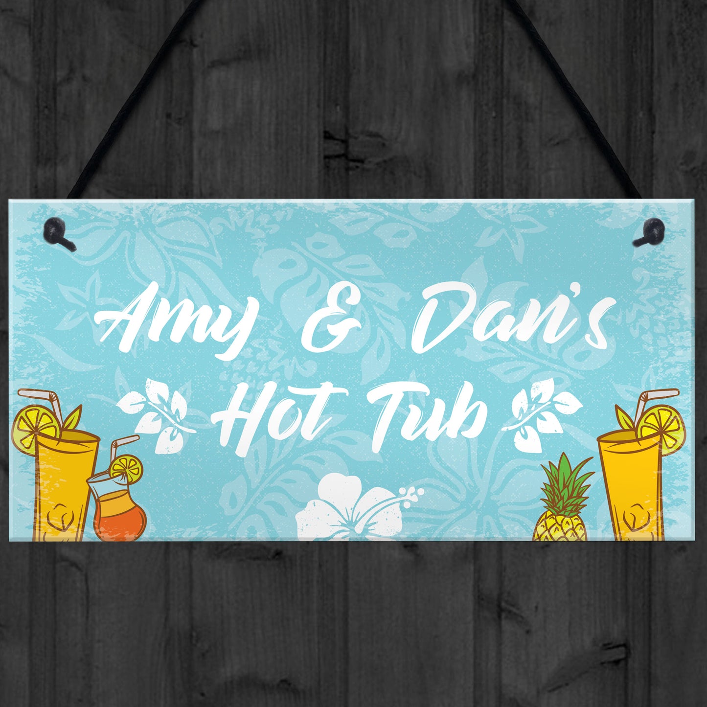 Personalised HOT TUB Accessories Novelty Hot Tub Plaque Garden
