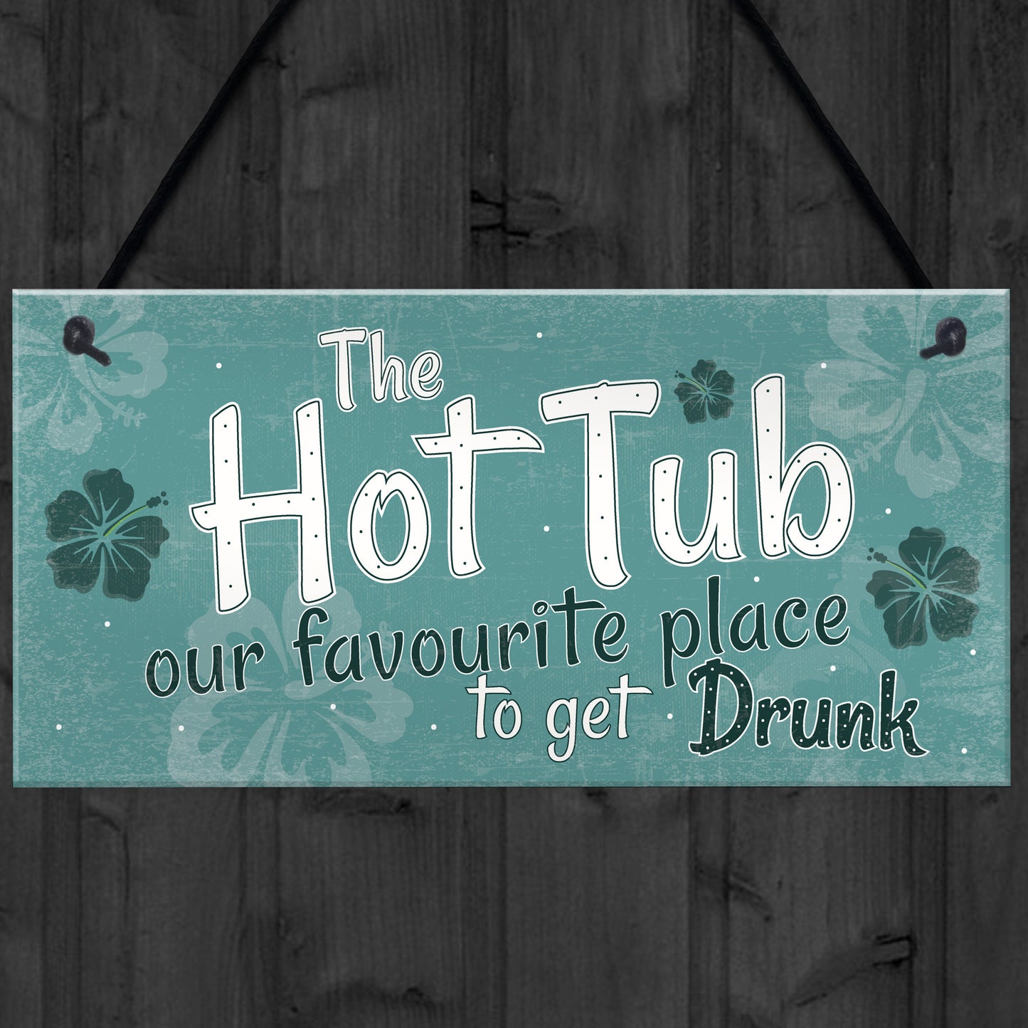 Funny Hot Tub Sign Garden Plaque Outdoor Shed Home Novelty Gift