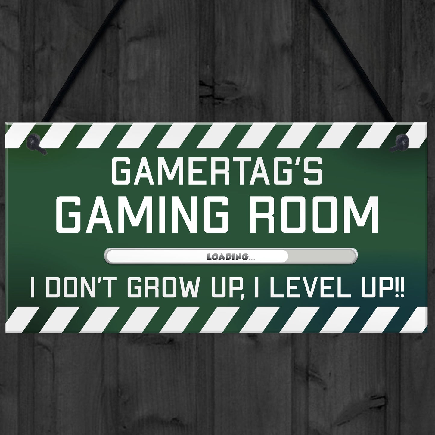 PERSONALISED Gamertag Sign Gaming Room Boys Bedroom Sign